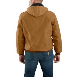 Carhartt Men's J140 Loose Fit Firm Duck Insulated Flannel-Lined Active Jac, Dark Navy