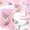 Wisplye Plush Unicorn Notebook Set for Children, A5 Notepads for