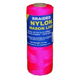 T.W Evans Cordage 12-516 Number-1 Braided Nylon Mason Line, 1000-Feet, Pink