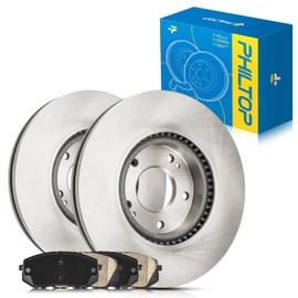 PHILTOP Front Brake Pads and Rotors kit Fit for Chrysler 2003-2009 PT Cruiser 2.4L, Chrysler 2001-2002 2010 PT Cruiser, 11” Front Brakes Rotors Automotive Replacement Brake kits