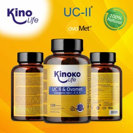 UC-II & Ovomet Collagen | 120 Capsules | Type I, II, V, X with Hyaluronic Acid | Ginger | Boswellia | Bamboo | Vitamin C | Copper | For Flexibility and Mobility of Joints | Collagen