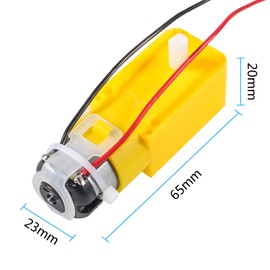 ALMOCN 8pcs TT DC Gearbox Motor Dual Shaft 3-6V Gear Motor 200RPM Ratio 1:48 Shaft Motor with 2.54mm Wire for Arduino Smart Car Robot