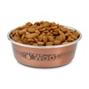 Harmony Copper Woof Stainless Steel Dog Bowl 2 Cups