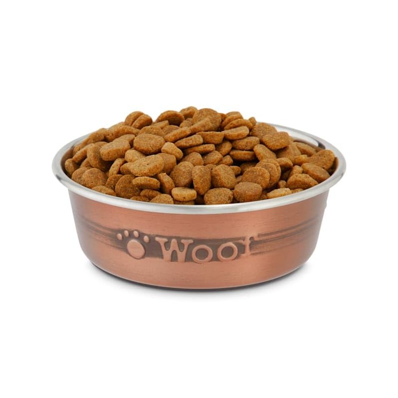 Harmony Copper Woof Stainless Steel Dog Bowl 2 Cups
