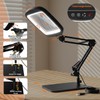 10X 30X Extra Large Magnifying Glass with Light and Stand,7-inch