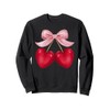 Coquette Pink Bow Cute Cherry Heart Valentine Love Sweatshirt