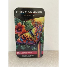 Prismacolor Premier Soft Core Colored Pencils .  24 Ct. New In Tin