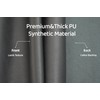 Black Lamb Vinyl Fabric, 1.2mm Thick Waterproof Faux Leather Upholstery