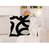 Abstract Modern Black and Beige Pillow Covers 18x18, Boho Home