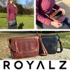 ROYALZ 'Virginia' Handbag Women's Shoulder Bag Leather Flat Genuine Leather