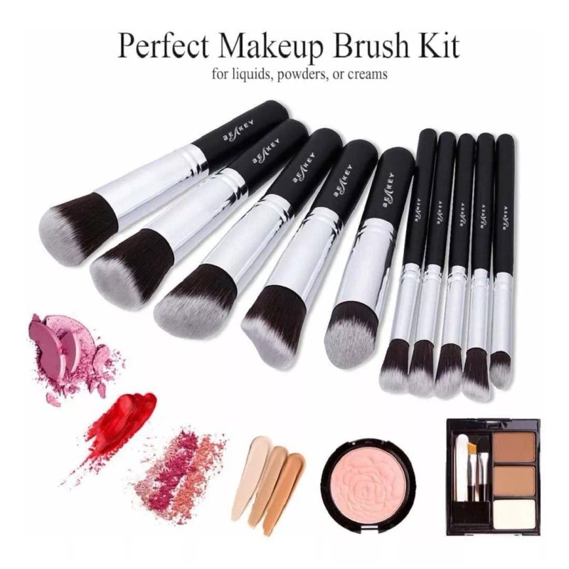 Beakey Set De Brochas Para Maquillaje Beakey, + Esponja +