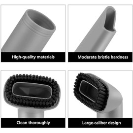 Crevice Tool and Dust Brush Upholstery Tool Compatible with Shark Navigator Lift-Away Vacuum Cleaner Models NV350, NV352, NV355, NV356E, Compare to Part No.112FFJ, Gray, 05