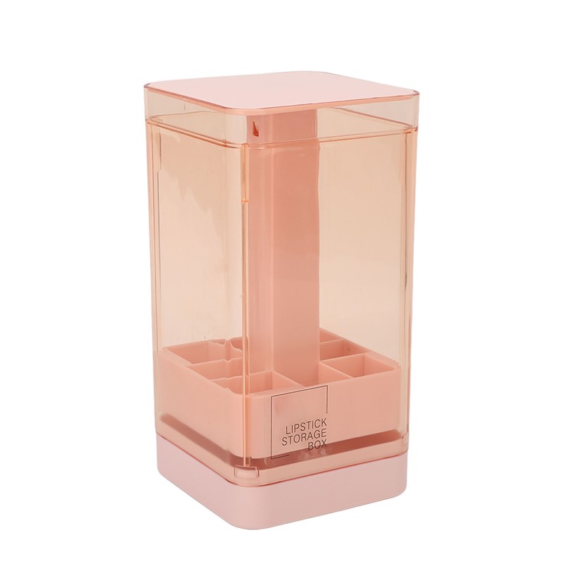 Lipstick Holder Auto Lifting Dustproof Large Capacity Transparent Window Lipstick