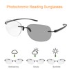 YIMI Photochromic Bifocal Reading Sunglasses Blue Light Blocking Computer Glasses
