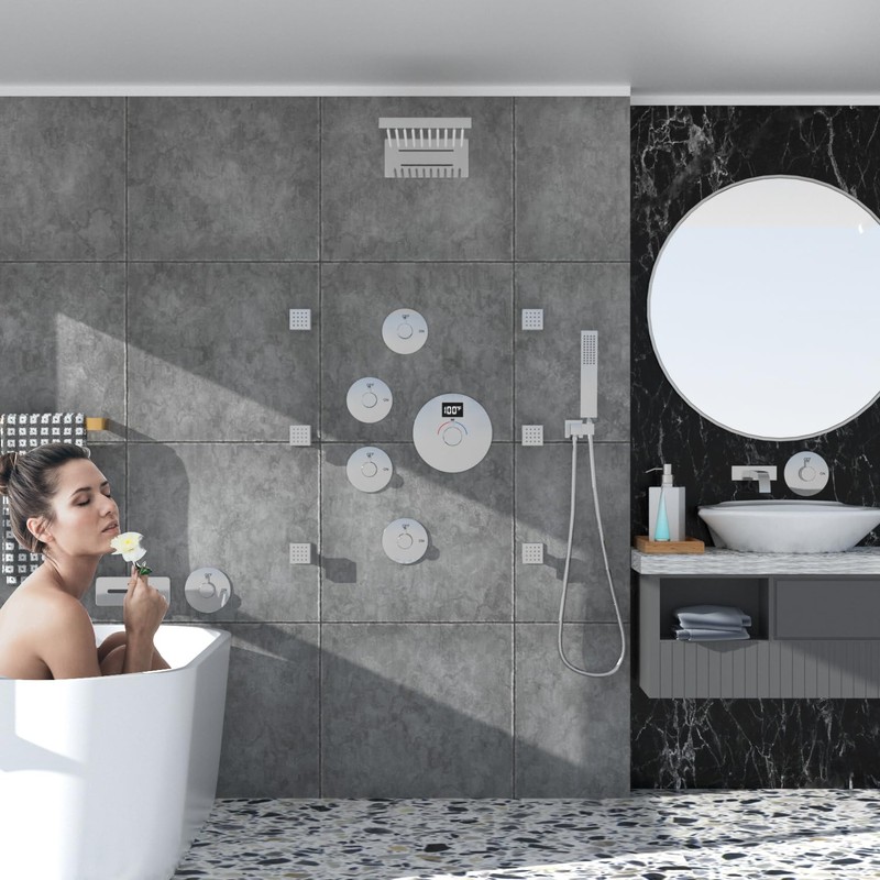 ON/OFF Brass Shower Diverter Flow Control Valve, Separate Design with