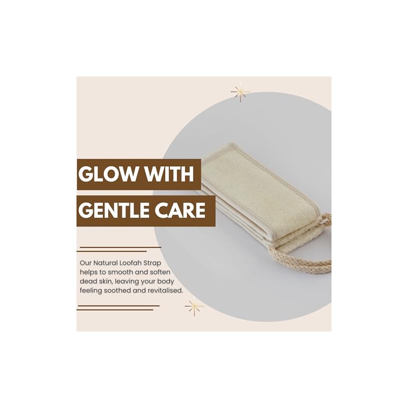 Eco Bath London Natural Loofah Strap - Premium Back Scrubber