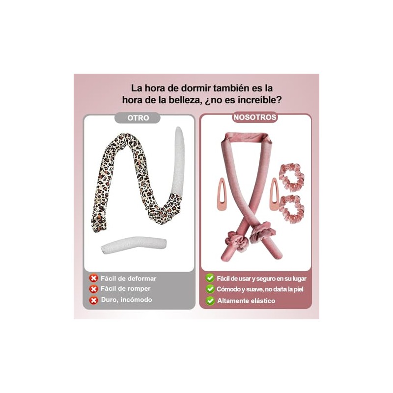 Rizador Pelo Sin Calor, Rizos Sin Calor para Onda Natural