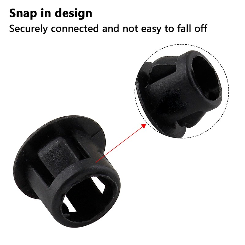 Cjueiom 60pcs 8mm / 5/16" Hole Plugs Black Plastic Hole