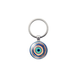 tenghong2021 Evil Eye Keychain Charm Holder Keyring for Women and Men Good Luck Colorful Protection Amulet for Keys, Style 05, Small