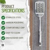 AKH® Stainless Steel Slotted Spatula 32cm Heavy Duty Professional Kitchen
