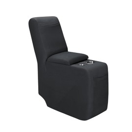 PureFit Recliner Console Cover for Reclining Couch Covers, Super Stretch Middle Console Slipcovers for Recliner Sofa Cover, Furniture Protector for Kids Pets with Pockets&Elastic Bottom, Dark Gray