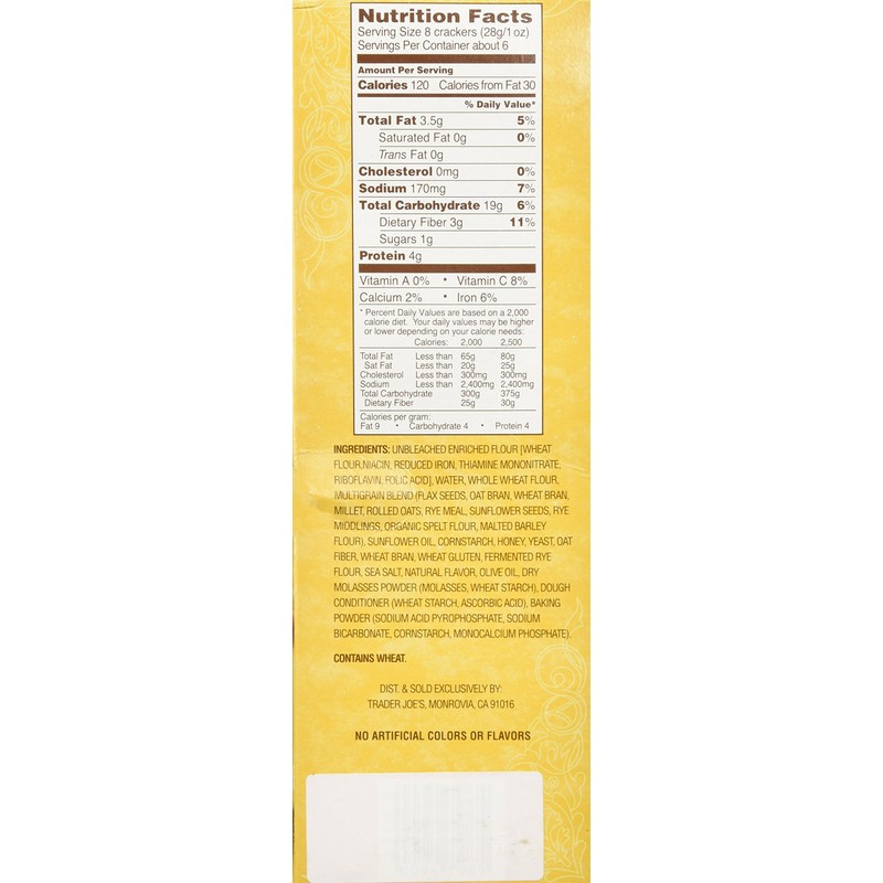 Trader Joe's Multigrain Pita Bite Crackers