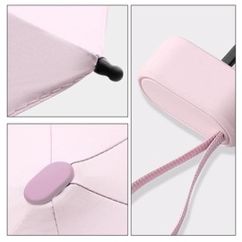 Folding Travel Umbrella Mini Ultra-Portable Anti-UV Umbrella with Case Compact Pocket Rainproof Windproof Fast Dry and Ultra Lightweight Small Parasol for Women Man Students Travel Outdoor (Pink)