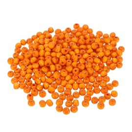 sourcing map 1000pcs Wood Beads, 7mm Colorful Round Wooden Beads Unfinished Wooden Decorative Beads Loose Beads Wooden Spacer Beads for Home Decor DIY Crafts Necklace Bracelet, Orange