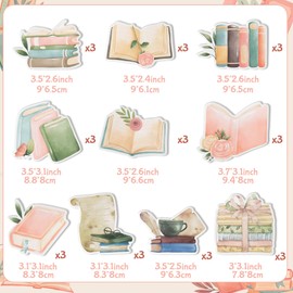 Xqumoi 30 Pack Book Lover Sticky Notes - Book Club Self Sticky Notepads Cute Writing Memo Pads for Back to School Office Supplies Teacher Appreciation Librarian Bookish Gift Birthday Party Favors