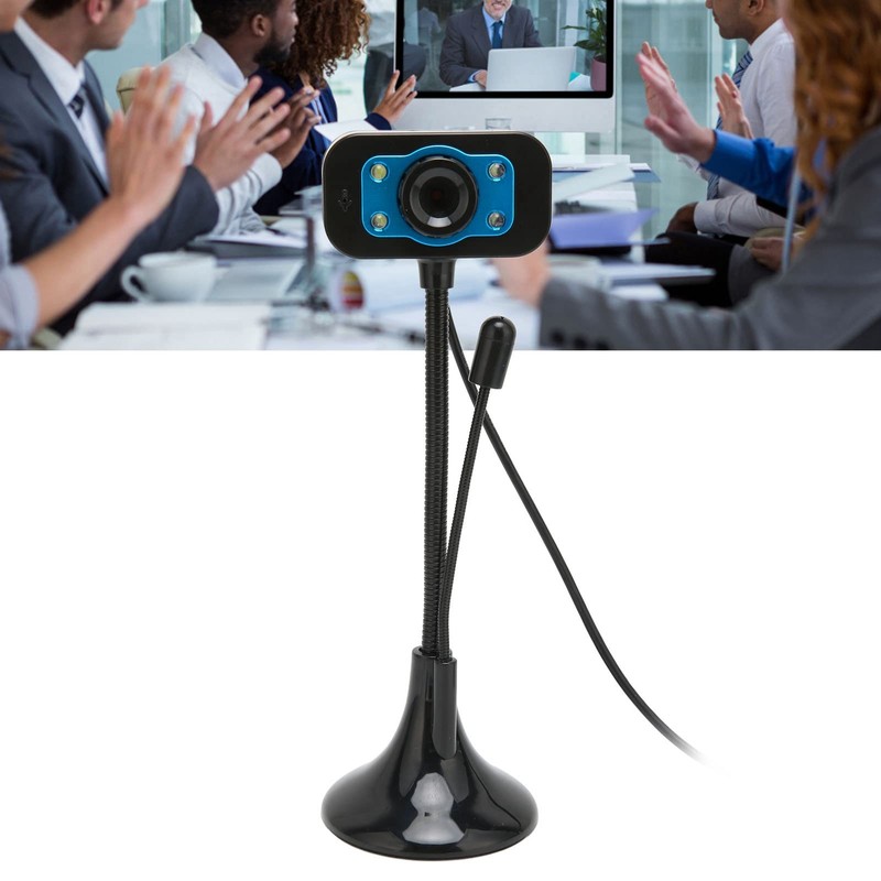 Jectse Web Camera, High Definition USB Streaming Webcam with LED