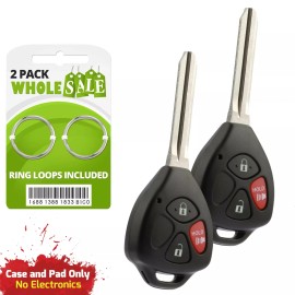 Wholesale-24-7 2 Replacement For 07 2008 2009 2010 Toyota Rav4 Rav 4 Key Fob Remote Shell Case