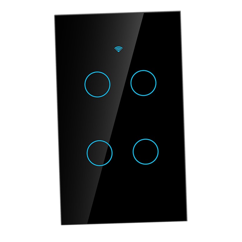 WiFi Touch Screen Switch Single Circle for 4‑Way AC