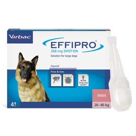 Effipro Spot On for Large Dogs, 20-40kg, 4 Pipettes
