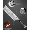 MOSFiATA 7” Nakiri Chef's Knife with Finger Guard, German High