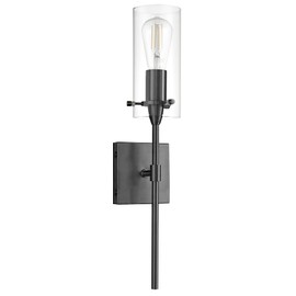 Black Wall Sconce Light Fixture, Indoor Glass Bathroom Sconce Wall Lighting