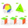 TOYESS Zauberwürfel Stickerless Set, Original Speed Cube 2x2 3x3 4x4