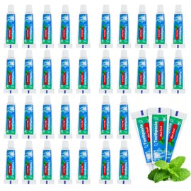 0.176 oz Bulk Travel Size Toothpaste,50 Tubes 5 Grams Extra Small Toothpastes Travel Size Bulk Mint Flavor Mini Disposable Toothpaste for Hotel,Guests,Homeless,School(Too Small,Only be Single Use)