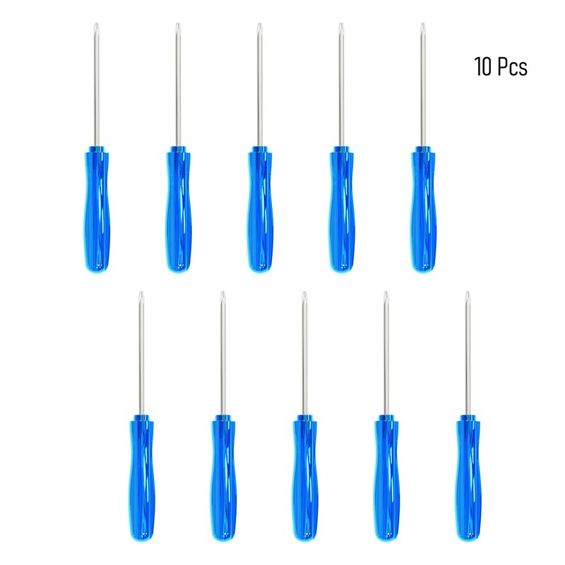 FOCMKEAS 10PCS Mini Phillips Screwdriver, 2mm Cross Head with Blue