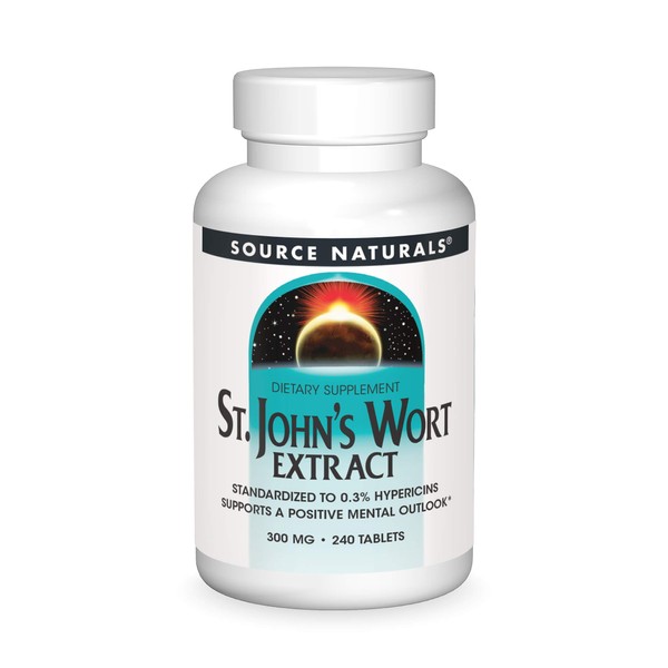 Source Naturals St. Johns Wort Extract 300 mg Supports a Positive Mental Outlook - 240 Tablets