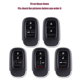 Horande Soft TPU Protector Key Fob Cover Case fit for 2022 Honda Civic Accord CR-V CRV Pilot Touring Insight Pilot Ridgeline Keyless Entry Key Fob(Red)