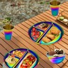Ceiteo 12-Piece Stainless Steel Rainbow Dinnerware Set for 4