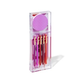 Notado por Post-it - Caja de regalo, colores cálidos, incluye bandeja de acrílico, 100 notas adhesivas redondas, paquete de 5 bolígrafos (NTD-TRAY-36-H)