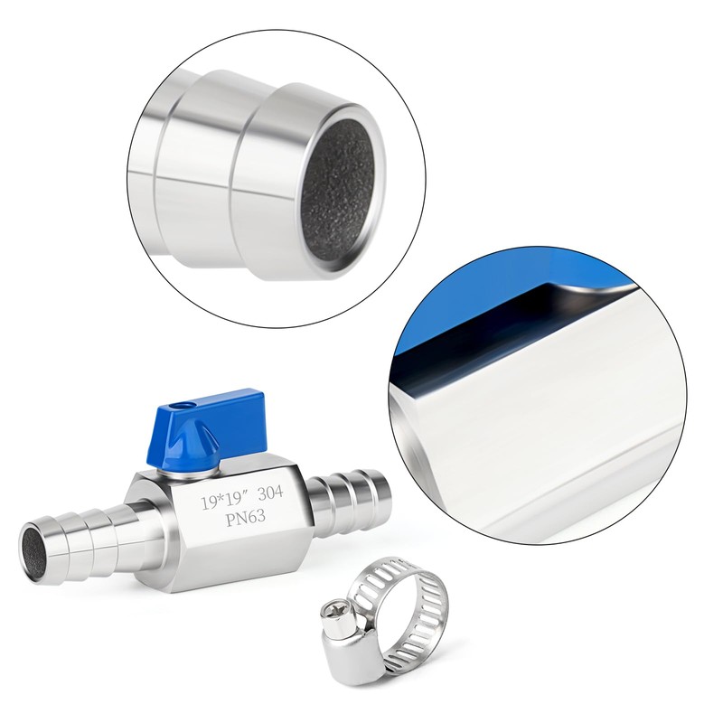 TAISHER 1PCS 304 Stainless Steel 3/4" Mini Ball Valve Shut