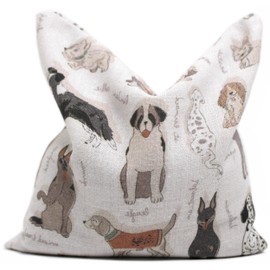 Organic Spelt Cushion 12 x 12 cm – Organic Filling & Organic Fabric "Love Dogs" – Heat Cushion & Cold Cushion Grain Cushion