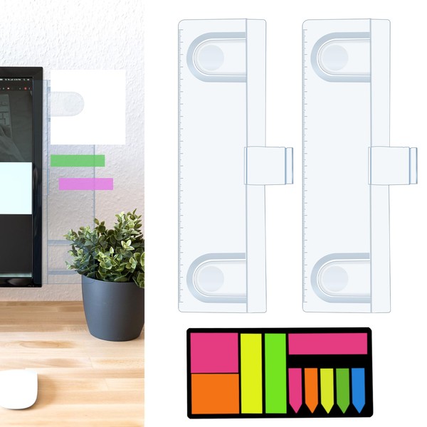 Keenjorika 2PCS Multifunctionnal Monitor Documents Holder, Clear Acrylic Board with
