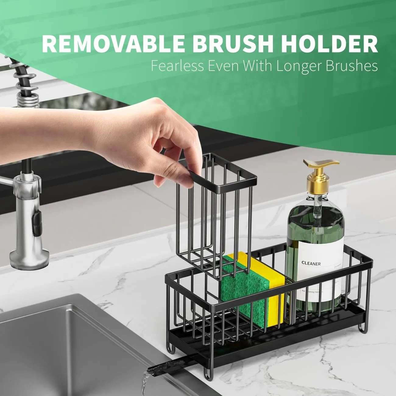 HomeCraft Kitchen Sink Sponge Holder Stainless