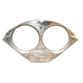 Dolphin Gauges 1955-1956 Chevy Car 2 Hole Gauge Quad Dash Insert- Billet Aluminum