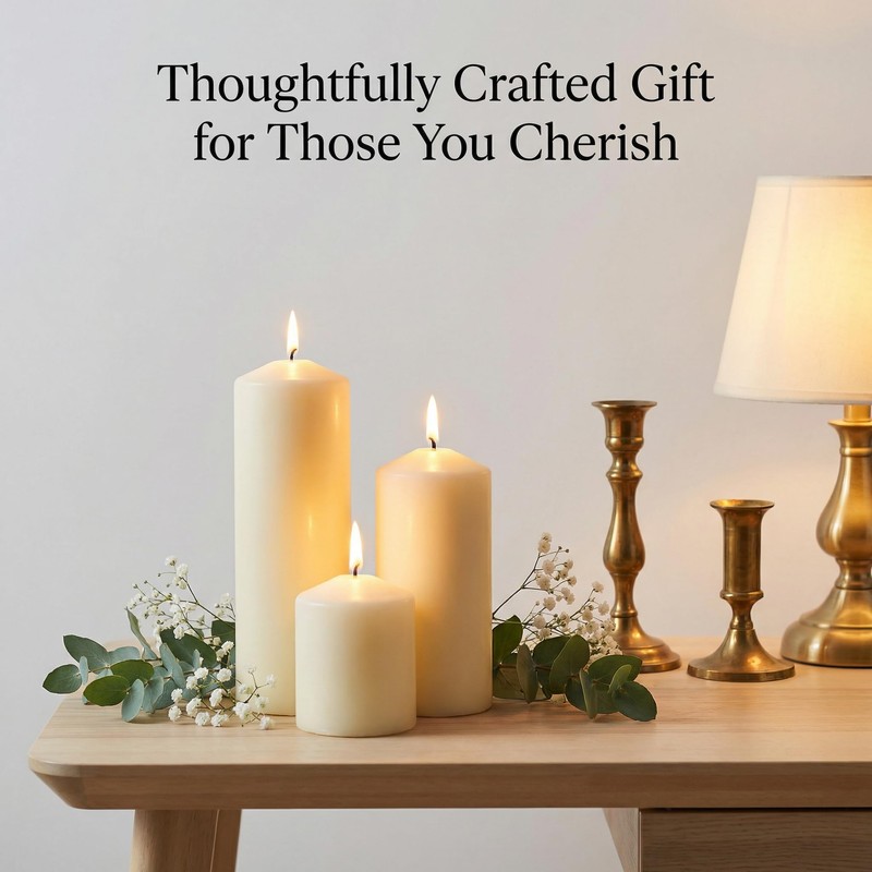 Cmoott 36 Pcs Individually Wrapped Pillar Candles Bulk, 2x3 2x6