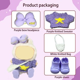 17 cm clothing (excluding dolls), hat and bag, and skirt set accessories, CuteClots dress up in a unique style, made of high-quality fabrics, cute and trendy, suitable for lafufu. Super soft, essential gift coin.:_LBB-ZZS-Z