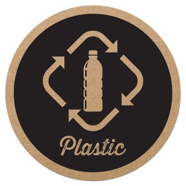 5" Circle Plastic Magnet for Recycle Bin | Recycle and Trash Magnets for Kitchen Cans and Recycling Bins |Promote Recycling Efforts with Ease | Made in USA